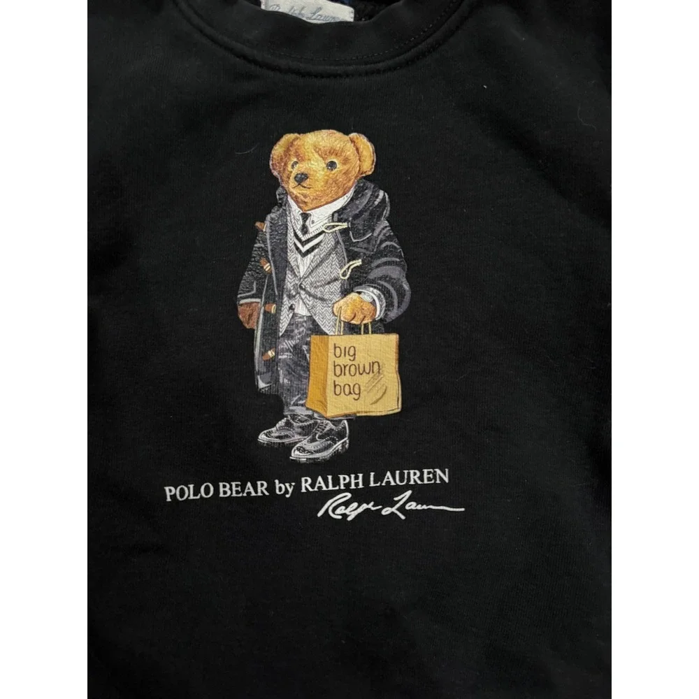 Ralph Lauren Polo Bear Bloomingdales 150th Anniversary Sweatshirt Black 18M‎